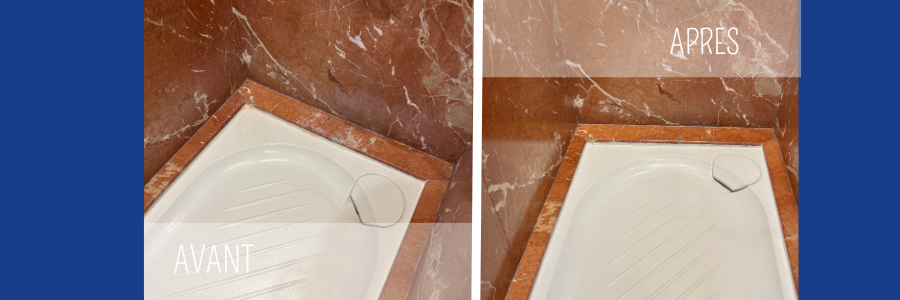 bac à douche propre